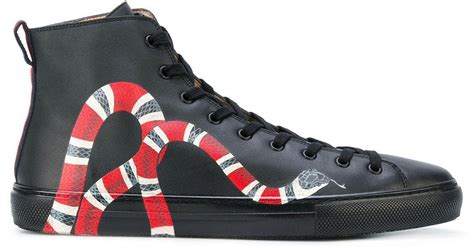 gucci high top with snake|Gucci men's shoes.